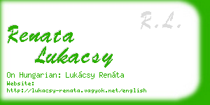 renata lukacsy business card
